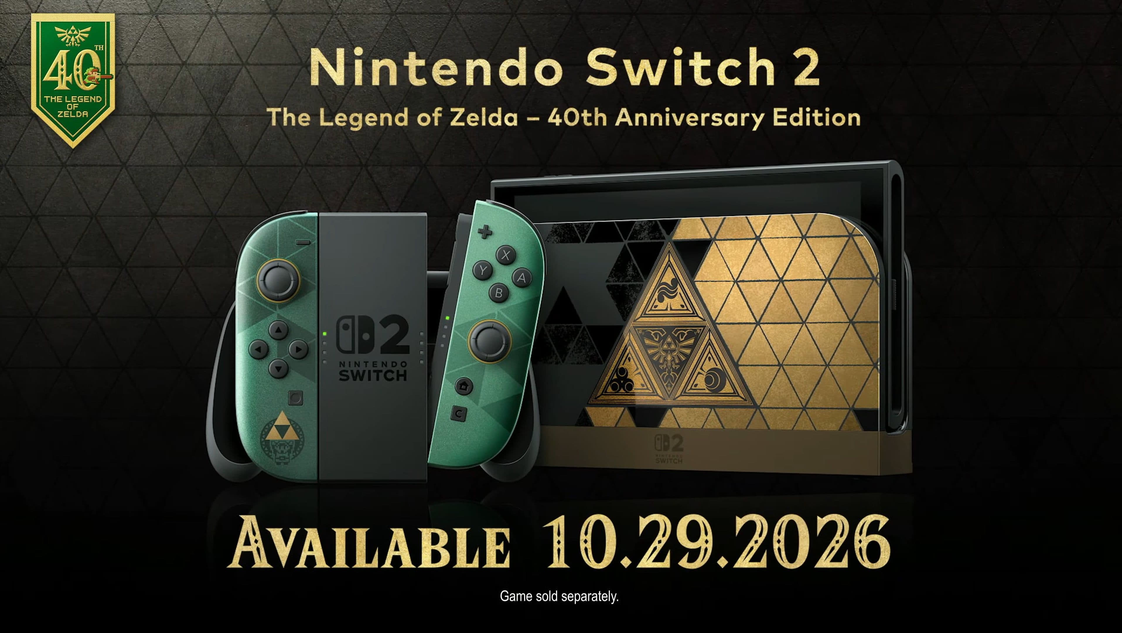 Zelda 40th Anniversary Switch 2-console officieel